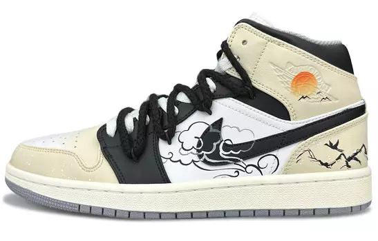 Баскетбольные кроссовки Air 1 Vintage Men Mid-Top White/Grey Jordan