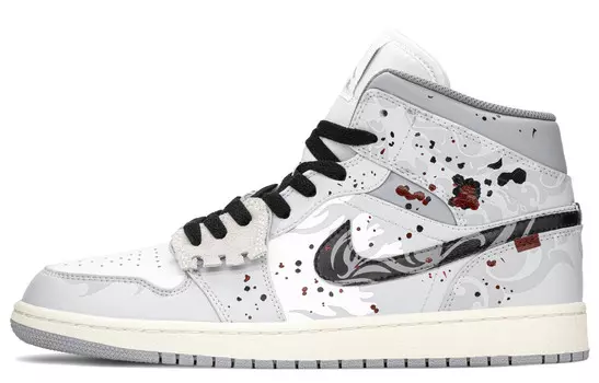 Баскетбольные кроссовки Air 1 Vintage Men Mid-Top Black/white/grey Jordan