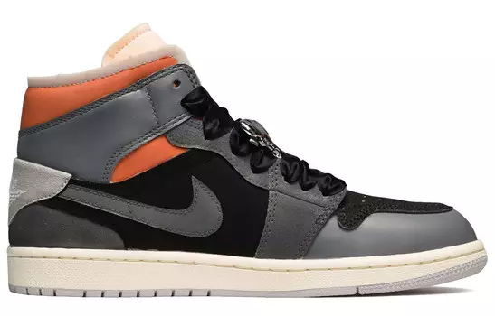 Баскетбольные кроссовки Air 1 Vintage Men Mid-Top Black/Grey/Orange Jordan