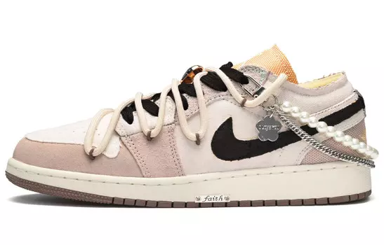 Баскетбольные кроссовки Air 1 Vintage Men Low-Top бежевый/коричневый Jordan