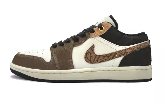 Баскетбольные кроссовки Air 1 Vintage Men Low-top White/Brown Jordan