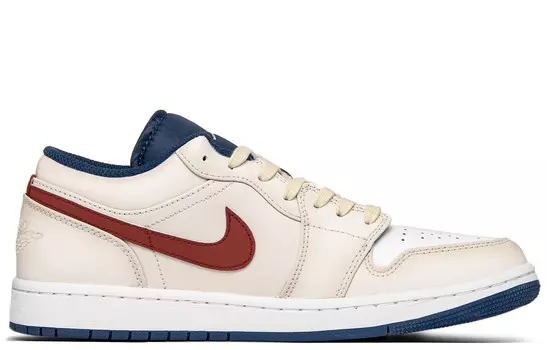 Баскетбольные кроссовки Air 1 Vintage Men Low-top бежевый/красный Jordan