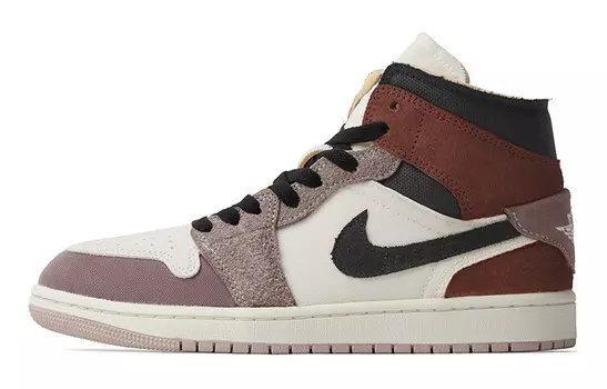 Баскетбольные кроссовки Air 1 Vintage Men Mid-Top Brown/white/pink Jordan