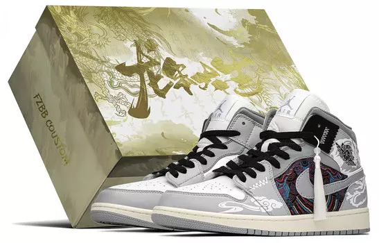 Баскетбольные кроссовки Air 1 Vintage Men High-Top White/Grey Jordan