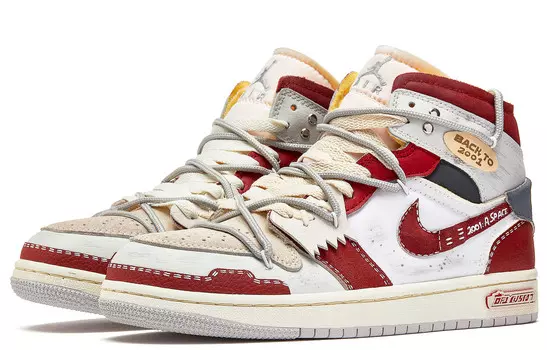 Баскетбольные кроссовки Air 1 Vintage Men High-top Red/white Jordan