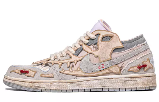 Баскетбольные кроссовки Air 1 Vintage Men Low-top White/бежевый/серый/коричневый Jordan