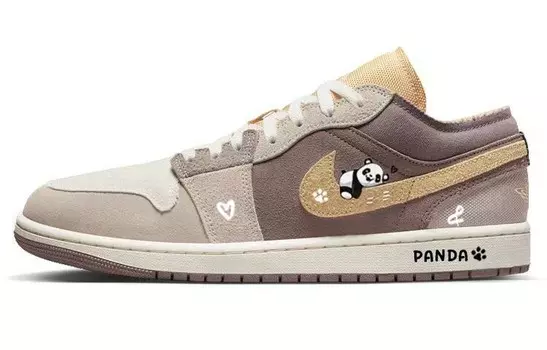 Баскетбольные кроссовки Air 1 Vintage Men Low-top Фиолетовый/оранжевый Jordan