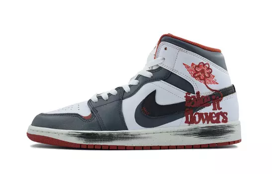 Баскетбольные кроссовки Air 1 Vintage Men Mid-Top White/Grey/Red Jordan