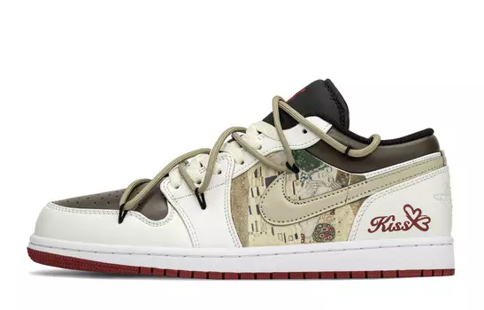 Баскетбольные кроссовки Air 1 Vintage Men Low-top White/Brown Jordan
