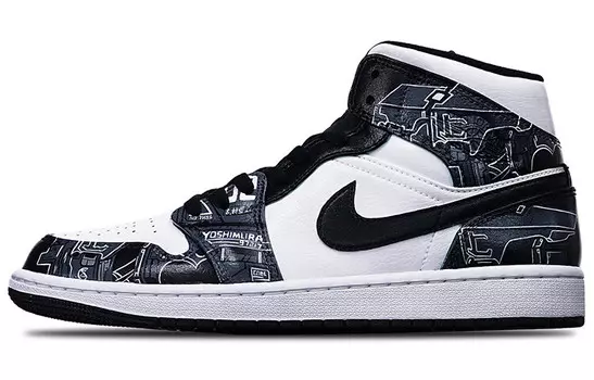Баскетбольные кроссовки Air 1 Vintage Men Mid Top Black/White Jordan