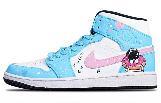Баскетбольные кроссовки Air 1 Vintage Men Mid-top Blue/Pink/White Jordan