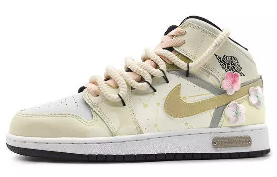 Баскетбольные кроссовки Air 1 Vintage Men Mid-top Yellow Jordan