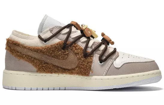 Баскетбольные кроссовки Air 1 Vintage Men Low-top White/Brown Jordan