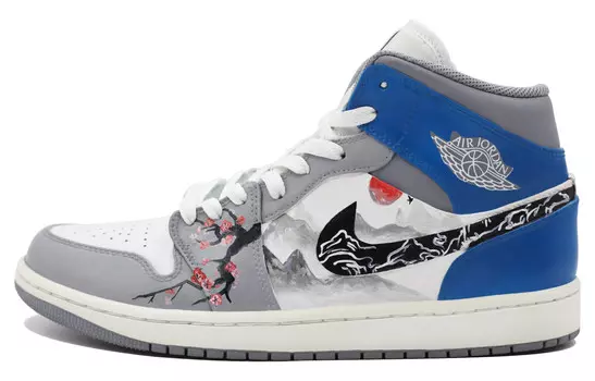Баскетбольные кроссовки Air 1 Vintage Men Mid-top Washed Blue Jordan