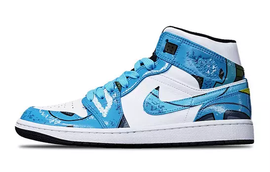 Баскетбольные кроссовки Air 1 Vintage Men High-top Carolina Blue Jordan