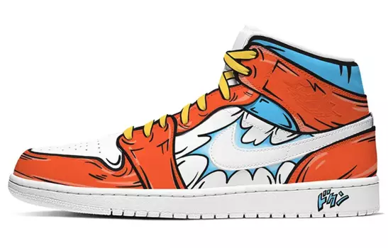 Баскетбольные кроссовки Air 1 Vintage Men Mid Top Orange/Blue/White Jordan