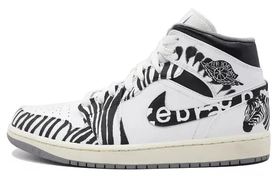 Баскетбольные кроссовки Air 1 Vintage Men High-top Black/white Jordan