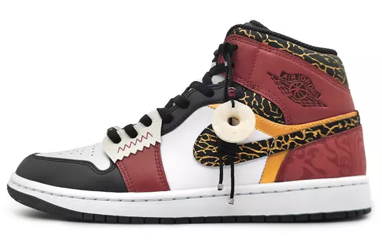 Баскетбольные кроссовки Air 1 Vintage Men Mid-top Black/White/Gold Jordan