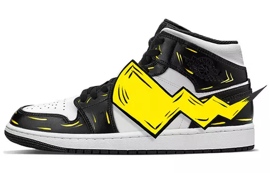 Баскетбольные кроссовки Air 1 Vintage Men Mid-top Black/Yellow Jordan