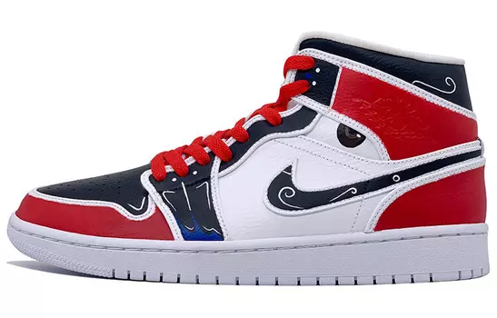 Баскетбольные кроссовки Air 1 Vintage Men High-top Vivd Red/Bliss Blue/Footwear White Jordan