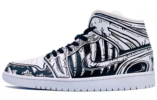Баскетбольные кроссовки Air 1 Vintage Men High-top Black/white Jordan