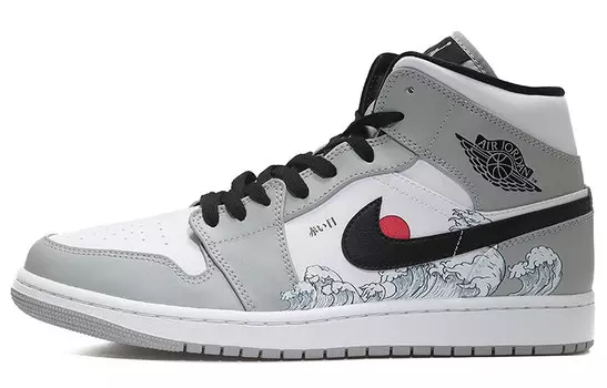 Баскетбольные кроссовки Air 1 Vintage Men High-top серые/белые Jordan