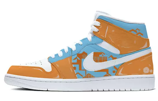 Баскетбольные кроссовки Air 1 Vintage Men Mid-top Blue/Yellow Jordan