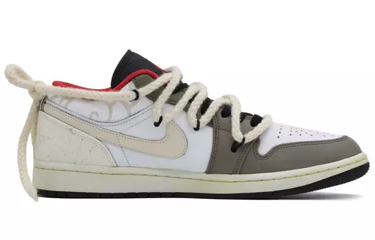 Баскетбольные кроссовки Air 1 Vintage Men Low-top Black/Red/Brown Jordan