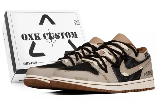 Баскетбольные кроссовки Air 1 Vintage Men Low-Touch Brown/Black/Brown/Off White Jordan