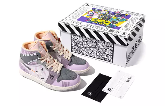 Баскетбольные кроссовки Air 1 Vintage Men High-top Фиолетовый/серый/белый Jordan