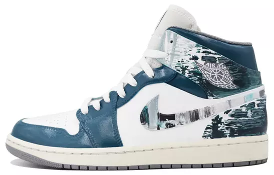 Баскетбольные кроссовки Air 1 Vintage Men Mid-Top Blue/White Jordan
