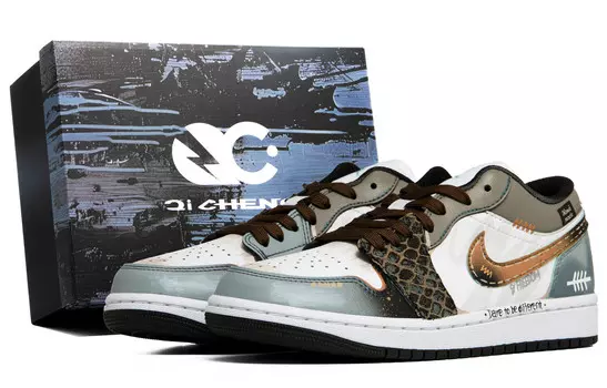 Баскетбольные кроссовки Air 1 Vintage Men Low-Top Brown/Grey/Green Jordan
