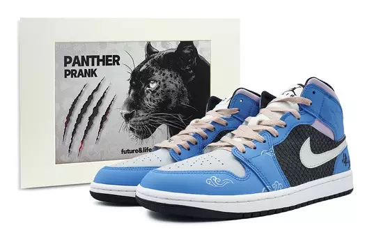 Баскетбольные кроссовки Air 1 Vintage Men Mid-Top Blue/Black/White Jordan
