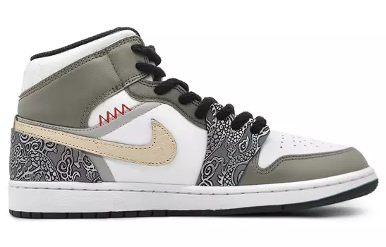 Баскетбольные кроссовки Air 1 Vintage Men Mid-Top White/Grey Jordan