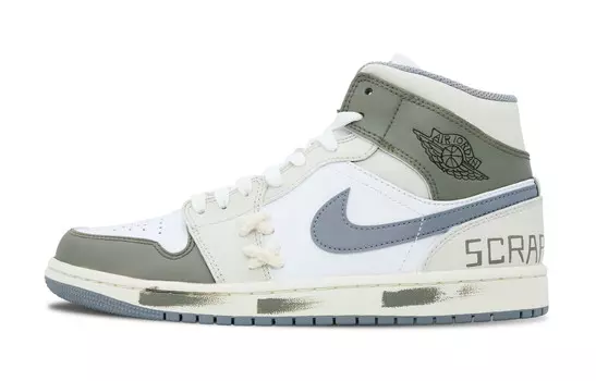 Баскетбольные кроссовки Air 1 Vintage Men Mid-Top белый/серый/коричневый Jordan