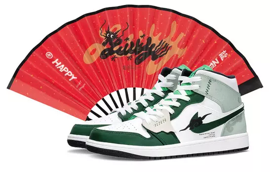 Баскетбольные кроссовки Air 1 Vintage Men High-top White/green Jordan