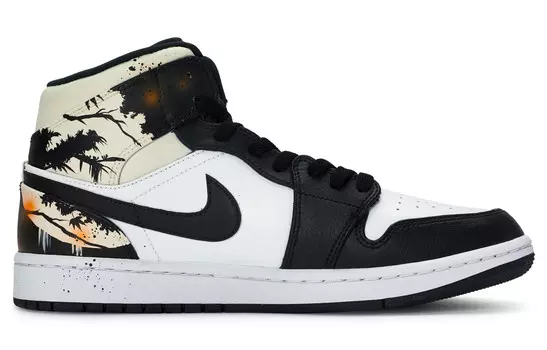 Баскетбольные кроссовки Air 1 Vintage Men High-top Yellow Jordan