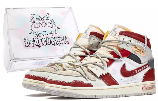 Баскетбольные кроссовки Air 1 Vintage Men Mid-Top Red/White Jordan