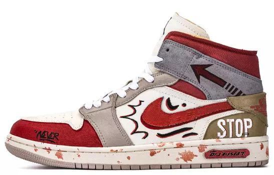 Баскетбольные кроссовки Air 1 Vintage Men Mid-Top Red/White Jordan
