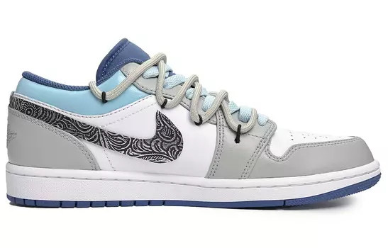 Баскетбольные кроссовки Air 1 Vintage Men Low-Top Серый/белый/синий Jordan