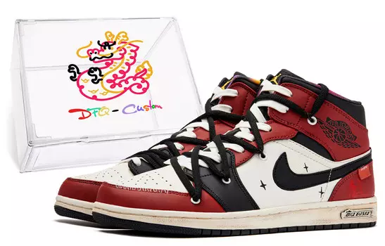 Баскетбольные кроссовки Air 1 Vintage Men Mid-Top Red/White Jordan