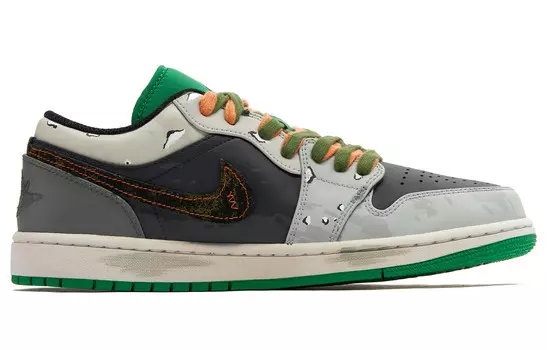 Баскетбольные кроссовки Air 1 Vintage Men Low-top Grey/Green Jordan