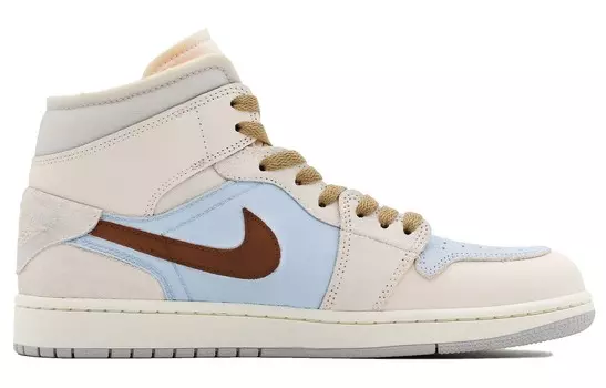 Баскетбольные кроссовки Air 1 Vintage Men Mid-Top бежево-коричневый Jordan