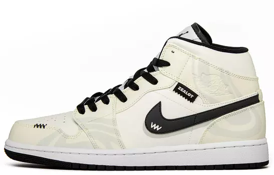 Баскетбольные кроссовки Air 1 Vintage Men Mid-Top бежевого цвета Jordan