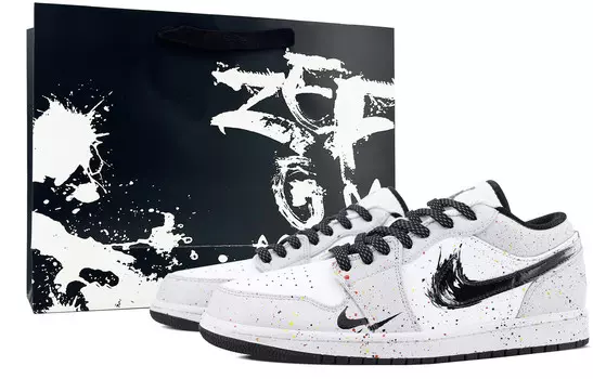Баскетбольные кроссовки Air 1 Vintage Men Low-Top Серый/Белый/Черный Jordan