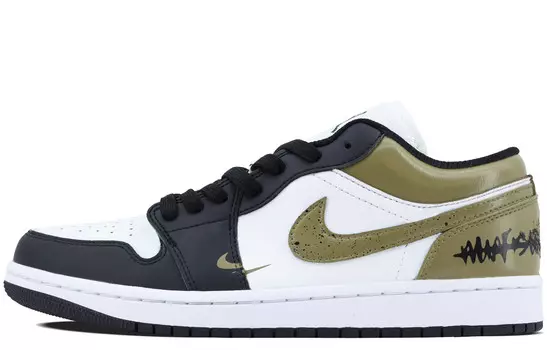 Баскетбольные кроссовки Air 1 Vintage Men Low-Top Black/Bronze Green Jordan