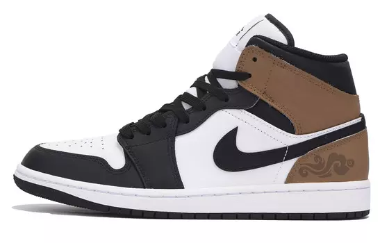 Баскетбольные кроссовки Air 1 Vintage Men Mid-Top Brown/White/Black Jordan