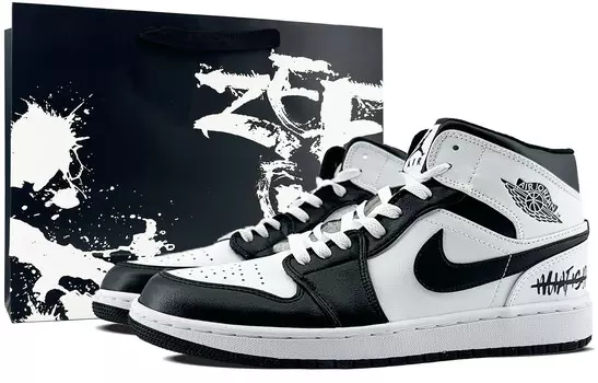 Баскетбольные кроссовки Air 1 Vintage Men High-Top Black/White Jordan