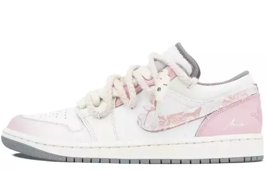 Баскетбольные кроссовки Air 1 Vintage Men Low-Touch Pink Jordan, цвет Off White Pink