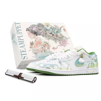 Баскетбольные кроссовки Air 1 Vintage Men Low-Top Blue/Green/White Jordan